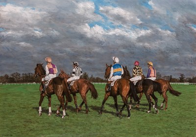 Lot 95 - Jay Boyd Kirkman British, b. 1958 Jockeys in...