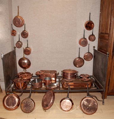 Lot 354 - French Mauviel Copper Cookware Set...