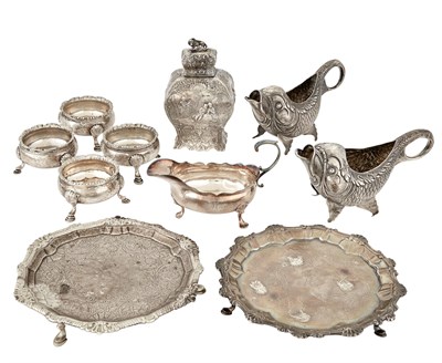 Lot 278 - Group of George III Sterling Silver Articles...