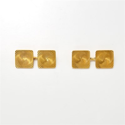 Lot 1175 - Pair of Gold Cufflinks
