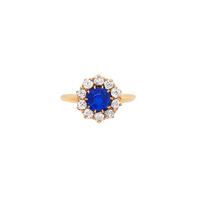 Lot 1127 - Gold, Sapphire and Diamond Ring