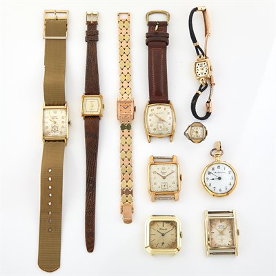Lot 1761 - Group of Gold and Gold-Filled Watches