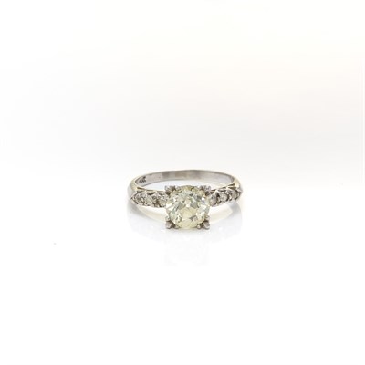 Lot 1435 - Platinum and Diamond Ring
