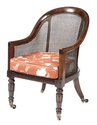 Lot 1125 - George IV Beechwood and Caned Bergère Circa...