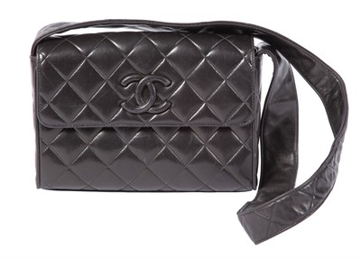 Lot 464 - Chanel So Black Quilted Leather Small Messenger Bag