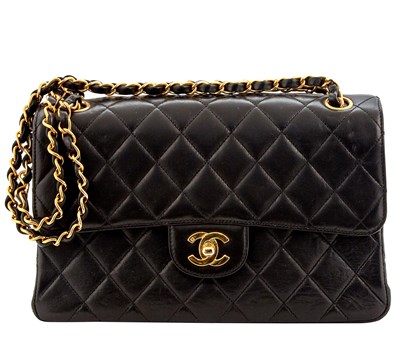 Lot 468 - Chanel Black Quilted Leather Double Sided Small Flap Bag