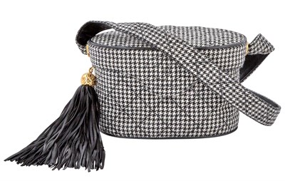 Lot 473 - Chanel Black and White Houndstooth Binocular Bag