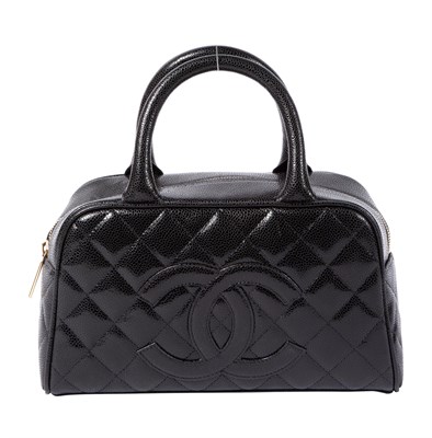 Lot 480 - Chanel Black Caviar Leather Long CC Top Handle Bag