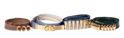Lot 547 - Judith Leiber Assorted Exotic Belts
