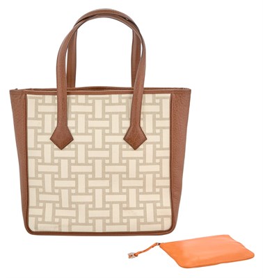 Lot 597 - Hermès Victoria Cabas Toile Tote Bag