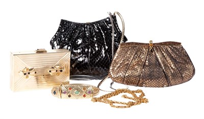 Lot 530 - Judith Leiber Assorted Clutches and Belts