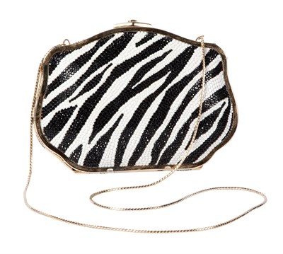 Lot 540 - Judith Leiber Zebra Clutch