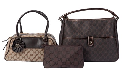 Lot 518 - Gucci Assorted Monogram Canvas Handbags