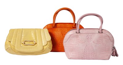 Lot 593 - Natalia Exotic Embossed Leather Handbags