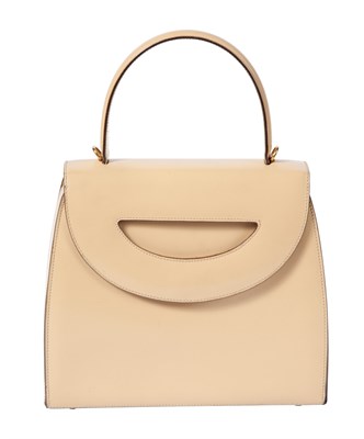 Lot 441 - Celine Beige Leather Cut-Out Flap Top Handle