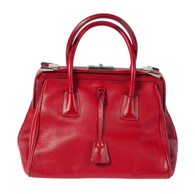 Lot 508 - Prada Madras Cerniera Rubino Top Handle Bag