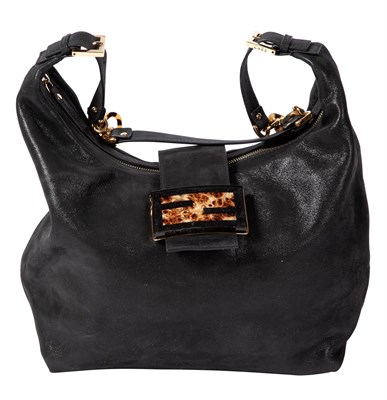 Lot 500 - Fendi Black Leather Shoulder Bag