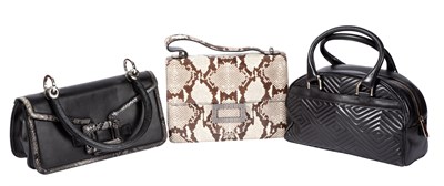Lot 578 - Three Assorted Leather and Exotic Handbags