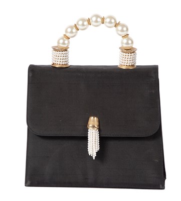 Lot 572 - Moschino Faux Oversized Pearl Handle Evening Bag