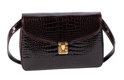 Lot 577 - Lana Marks Brown Crocodile Handbag