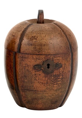 Lot 222 - George III Green-Stained Beechwood Melon-Form...