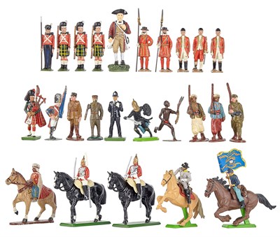 Lot 5 - Mixed Group of Metal Toy Soldiers and Figures...