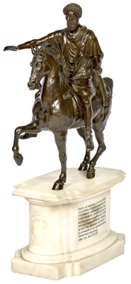 Lot 225 - Grand Tour Patinated Bronze Equestrian Statue...
