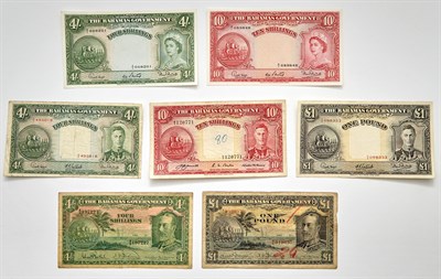 Lot 28 - Bahamas Three Reign Bank Note Group Nice lot...