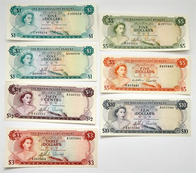 Lot 29 - Bahamas 1965 Bank Note Series KM 17-22, 18b...