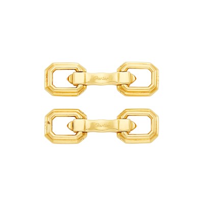 Lot 34 - Cartier Pair of Gold Cufflinks