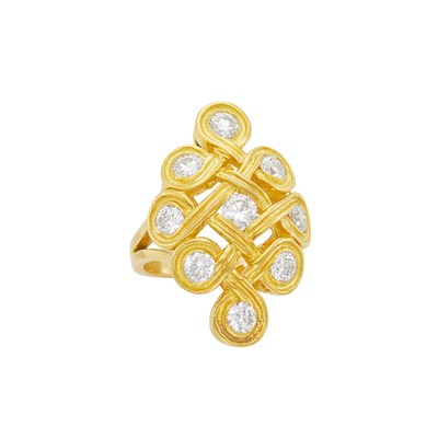 Lot 343 - Gold and Diamond Ring, Ilias Lalaounis