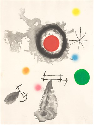 Lot 105 - Joan Miró (1893-1983) ASTRE ET FUMÉE (DUPIN...