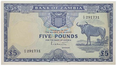 Lot 31 - Zambia No Date (1964) Five Pound KM 3 Choice...