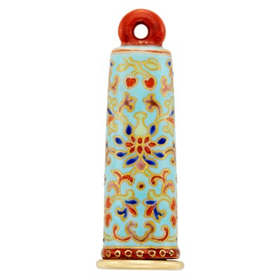 Lot 143 - Gold, Ceramic, Metal and Enamel Lighter, Cartier