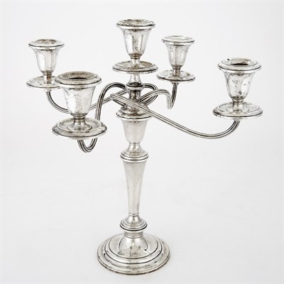 Lot 262 - Pair of Gorham Sterling Silver Five-Light...