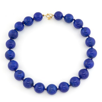 Lot 1452 - Lapis Bead Necklace