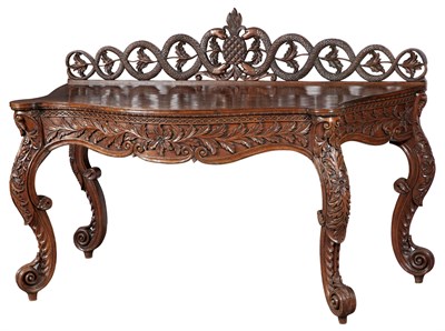 Lot 166 - Anglo-Indian Carved Rosewood Side Table Height...