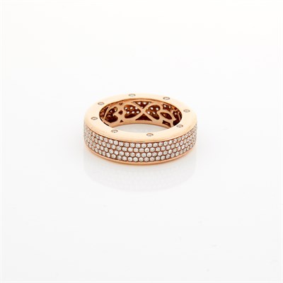 Lot 1241 - Rose Gold and Diamond Band Ring