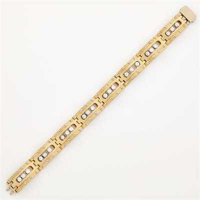 Lot 1179 - Gold and Diamond Bracelet