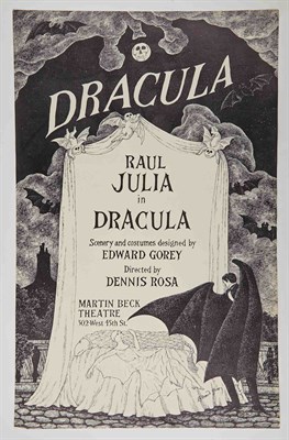 Lot 159 - [GOREY, EDWARD] Poster for Dracula. New York:...