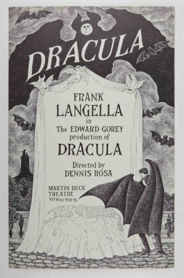 Lot 158 - [GOREY, EDWARD] Poster for Dracula. New York:...