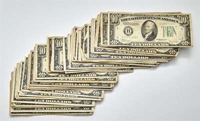 Lot 13 - United States 1934 $10 Federal Reserve Notes...