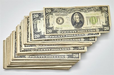 Lot 15 - United States 1934 $20 Federal Reserve Notes...