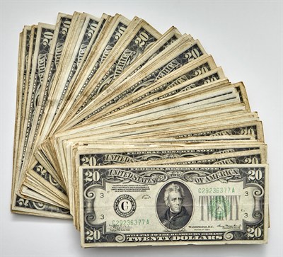 Lot 16 - United States 1934 $20 Federal Reserve Notes...