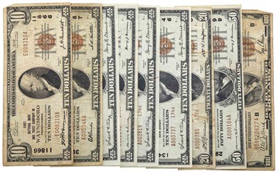 Lot 25 - United States Small Size National Bank Notes...