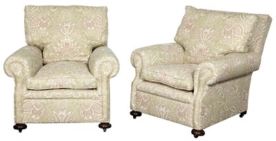 Lot 312 - Pair of Upholstered Club Chairs Height 34...
