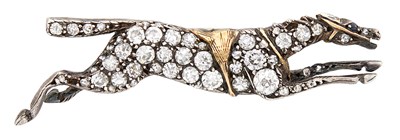 Lot 104 - Antique Silver, Gold and Diamond Racing Horse Pin