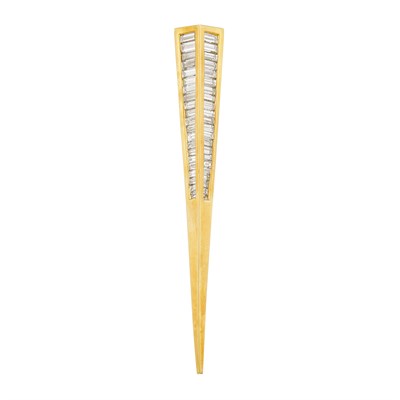 Lot 273 - Gold and Diamond Tapered Bar Pin