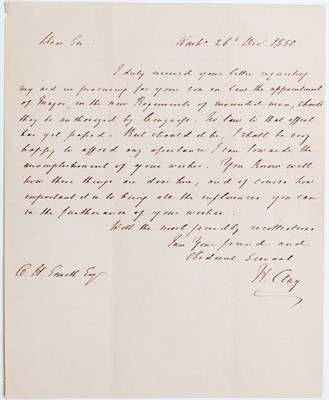 Lot 15 - CLAY, HENRY Autograph letter signed....