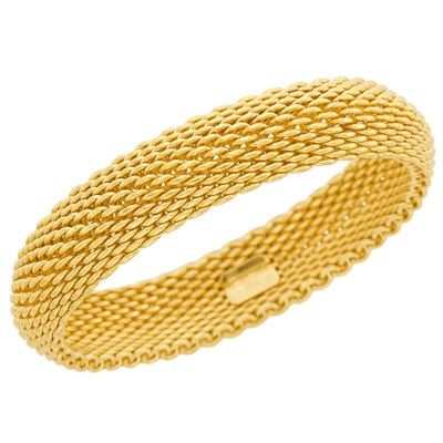 Lot 336 - Gold Mesh 'Somerset' Bracelet, Tiffany & Co.
